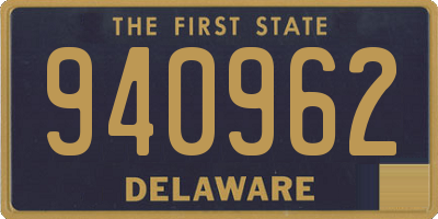 DE license plate 940962