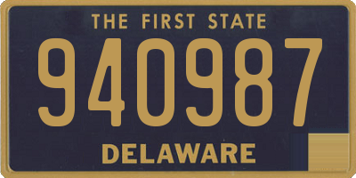 DE license plate 940987