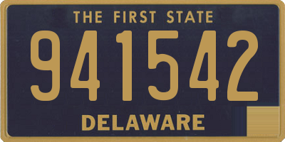 DE license plate 941542