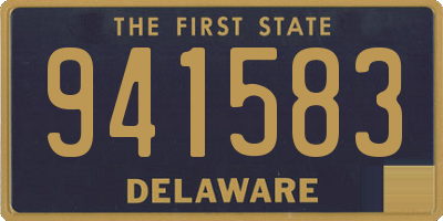 DE license plate 941583