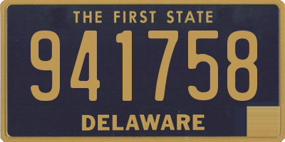 DE license plate 941758
