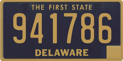 DE license plate 941786