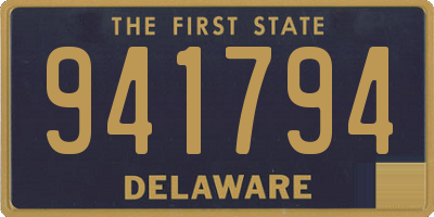 DE license plate 941794