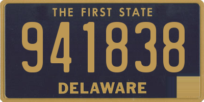 DE license plate 941838