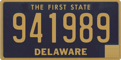 DE license plate 941989
