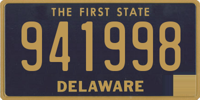 DE license plate 941998