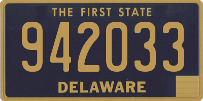 DE license plate 942033