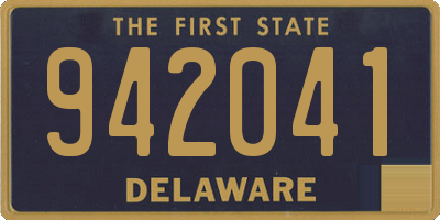DE license plate 942041