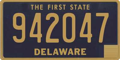 DE license plate 942047