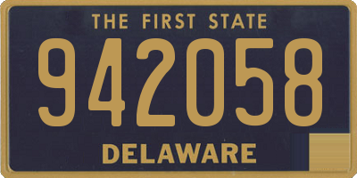 DE license plate 942058