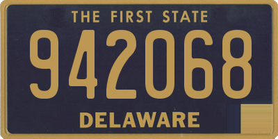 DE license plate 942068