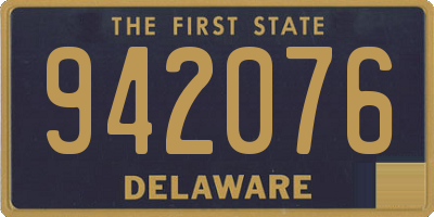 DE license plate 942076