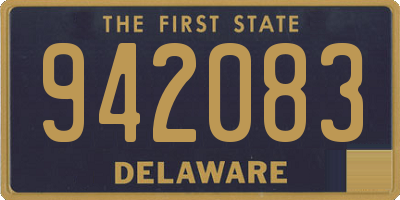 DE license plate 942083