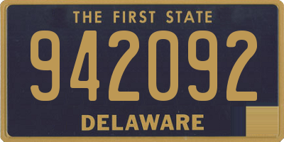 DE license plate 942092