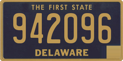 DE license plate 942096