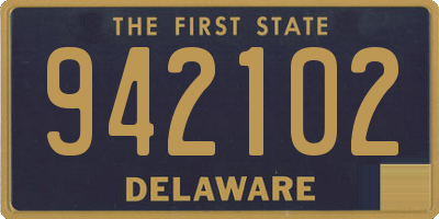DE license plate 942102