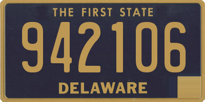 DE license plate 942106