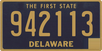 DE license plate 942113