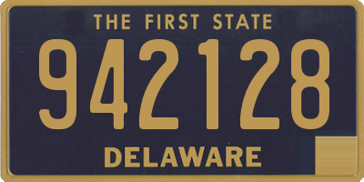 DE license plate 942128