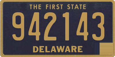 DE license plate 942143