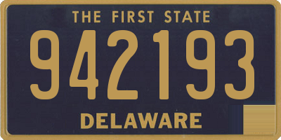 DE license plate 942193