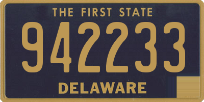 DE license plate 942233