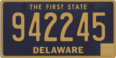 DE license plate 942245