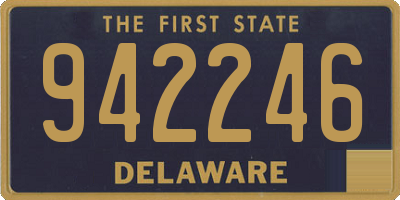 DE license plate 942246