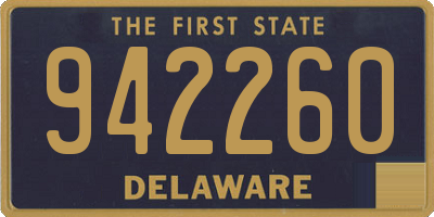 DE license plate 942260