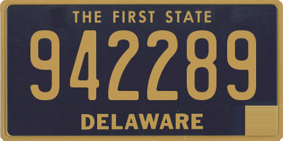 DE license plate 942289