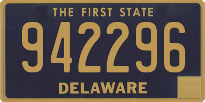DE license plate 942296