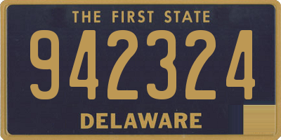 DE license plate 942324