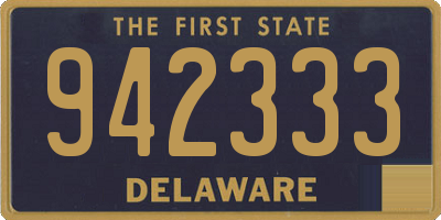 DE license plate 942333