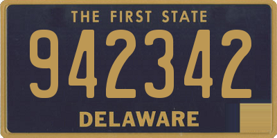 DE license plate 942342