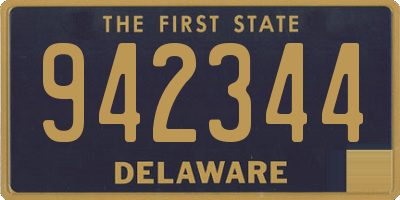 DE license plate 942344