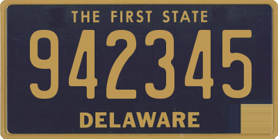 DE license plate 942345