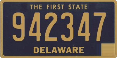 DE license plate 942347