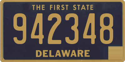 DE license plate 942348