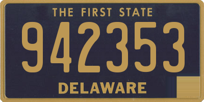 DE license plate 942353