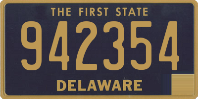 DE license plate 942354