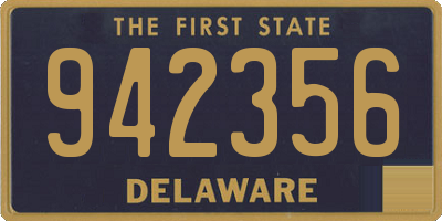 DE license plate 942356