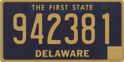 DE license plate 942381