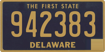 DE license plate 942383