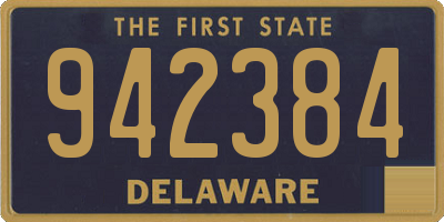 DE license plate 942384