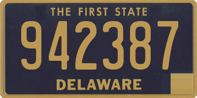 DE license plate 942387