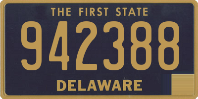 DE license plate 942388