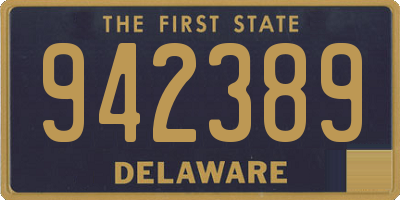 DE license plate 942389