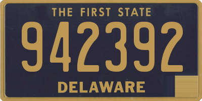 DE license plate 942392