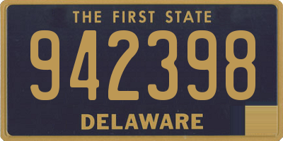 DE license plate 942398