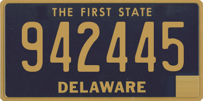 DE license plate 942445